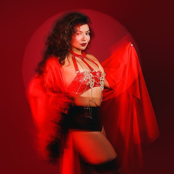 fotografía sensual de bailarina burlesque